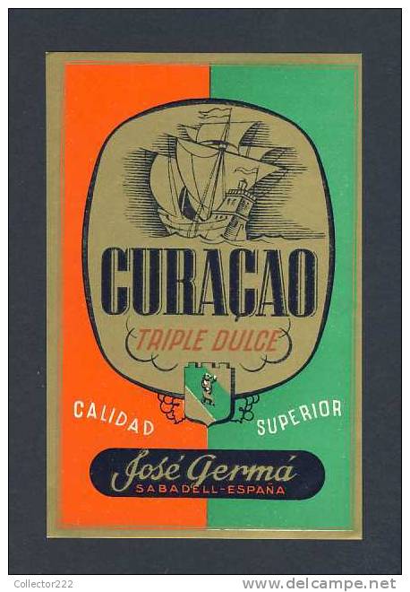 Etiquette De Liqueur: Curaçao (9 X 14 Cms) (Ref.67528) - Other & Unclassified