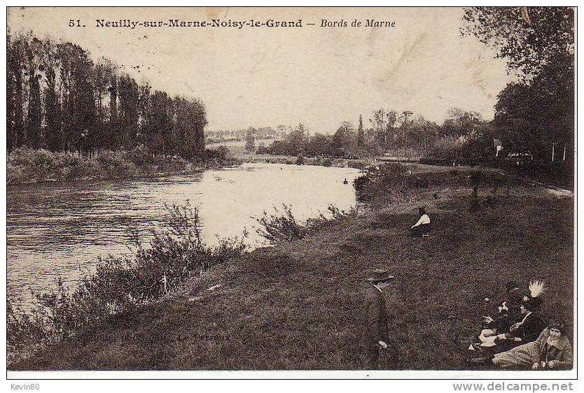 93 NEUILLY SUR MARNE NOISY LE GRAND Bords De Marne Cpa Animée - Neuilly Sur Marne