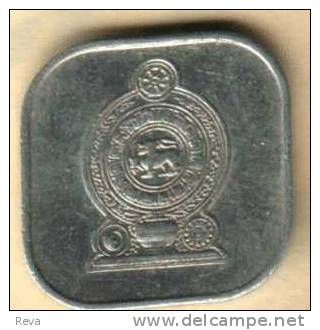 SRI LANKA 5 CENTS INSCRIPTIONS FRONT EMBLEM BACK 1978 VF READ DESCRIPTION CAREFULLY !!! - Sri Lanka