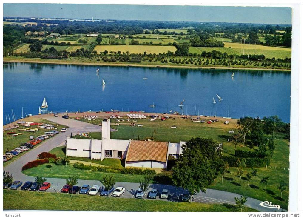 CPM...DE LA ROCHE SUR YON...VUE AERIENNE DU PLAN D'EAU DE MOULIN PAPON ET L'ECOLE DE VOILE... - La Roche Sur Yon