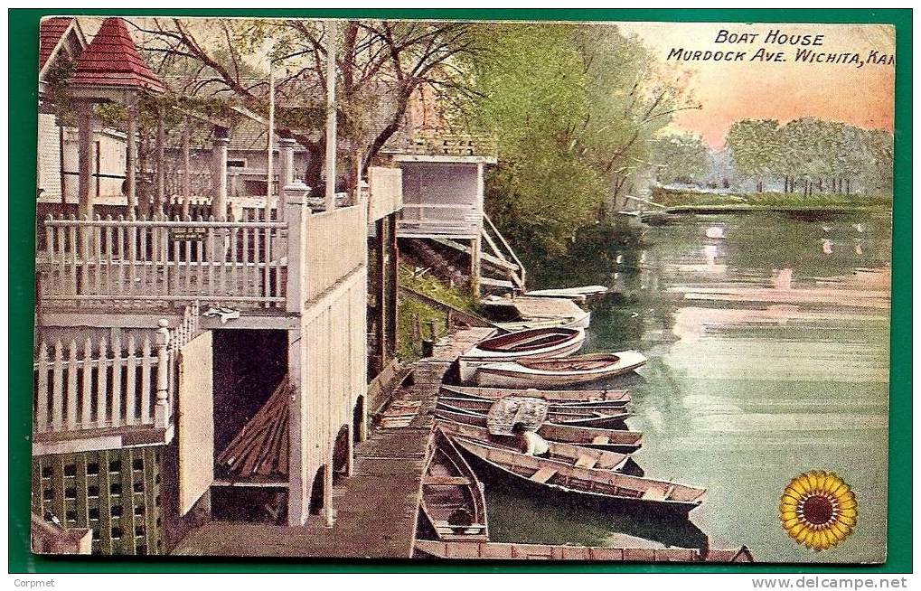 BOAT HOUSE - MURDOCK AVE. - WICHITA - KANSAS Uncirculated POSTCARD C/1920´s - Autres & Non Classés