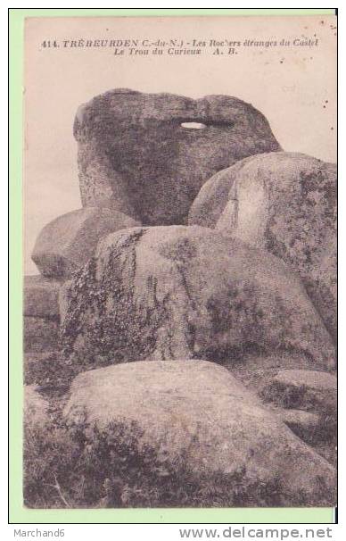 COTE D ARMOR.TREBEURDEN.LES ROCHERS ETRANGES DU CASTEL LE TROU DU CURIEUX - Trébeurden