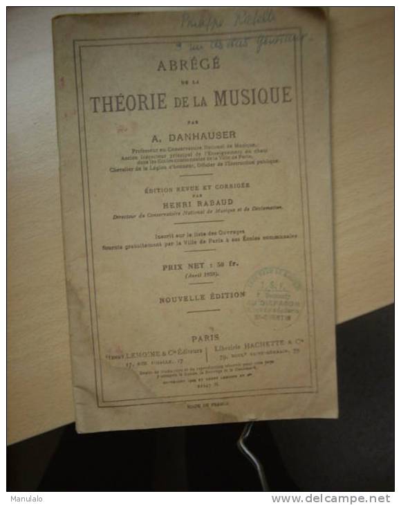 Livre Ancien De A. Danhauser "Abrégé De La Théorie De La Musique"nouvelle édition Année 1950 - 6-12 Ans