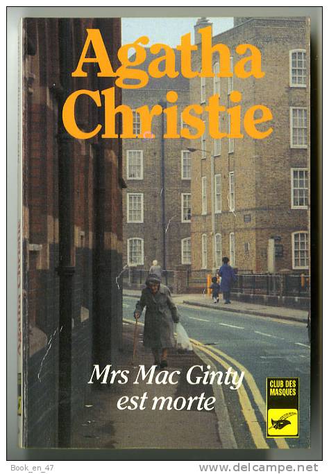 {63761} Agatha Christie " Mrs Mac Ginty Est Morte ", Club Des Masques N° 24 , 04/1986  " En Baisse " - Agatha Christie