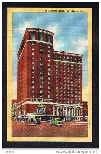 The Biltmore Hotel Providence Rhode Island USA Postcard - Ref 209 - Providence