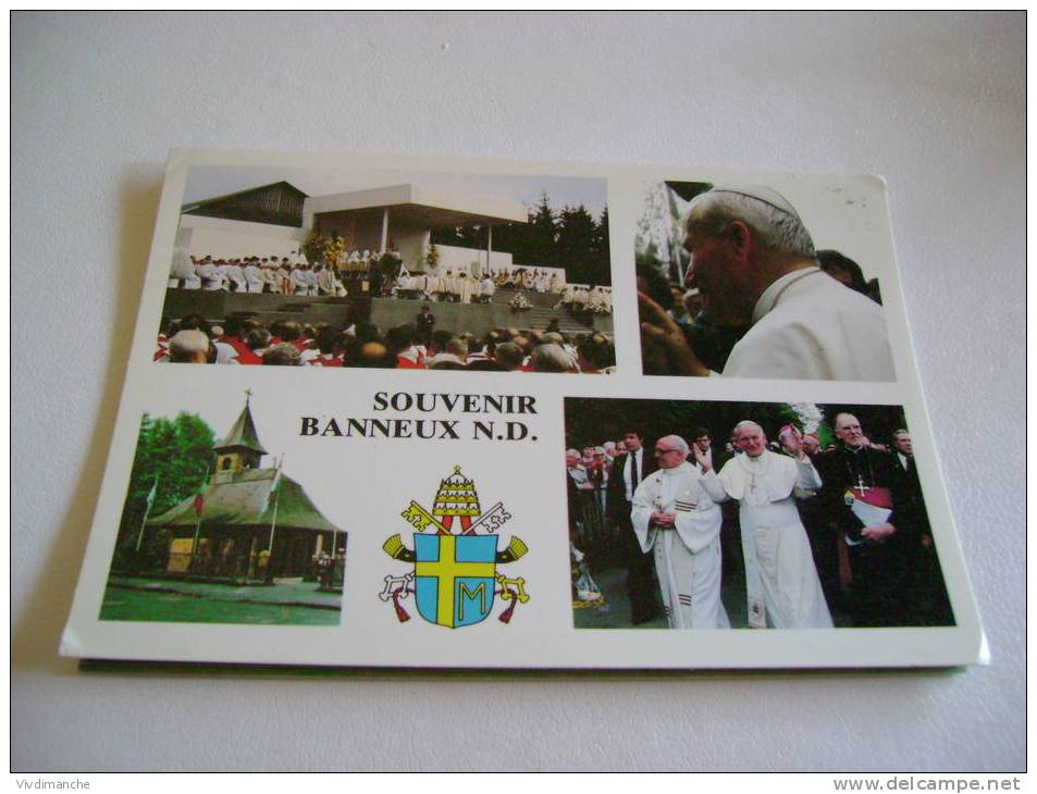 BELGIQUE - BANNEUX - SOUVENIR VISITE DU PAPE JEAN PAUL II - CPM COULEUR - Autres & Non Classés