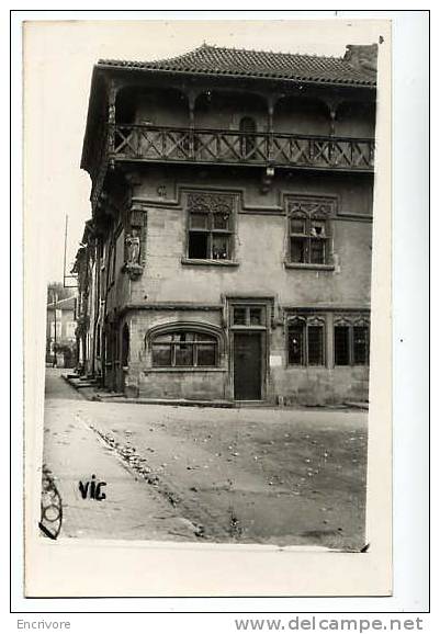 Cpa Carte Photo VIC SUR SEILLE Ancien Hotel De La Monnaie RARE - Vic Sur Seille