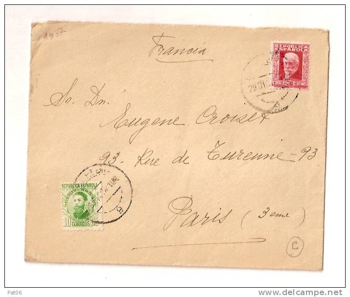 ESPAGNE 1907     - FRANCE   PARIS - Cartas & Documentos