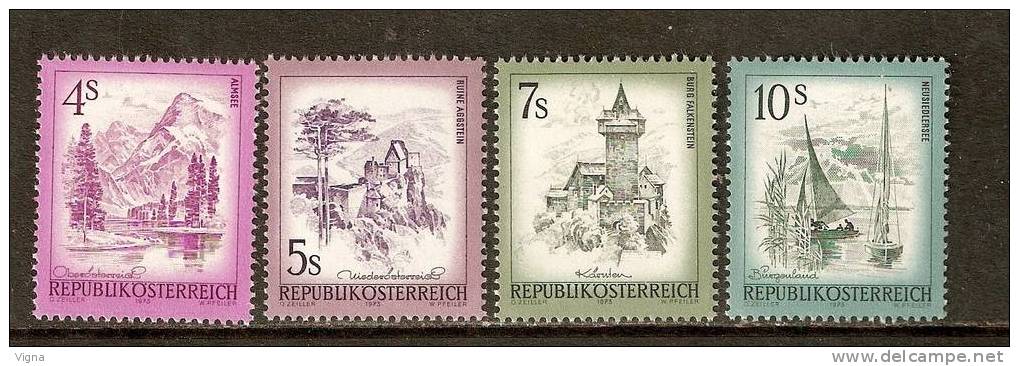 EU020 - AUSTRIA (1973)  : Unificato N. 1259/1262 ** - Paesaggi - Ungebraucht