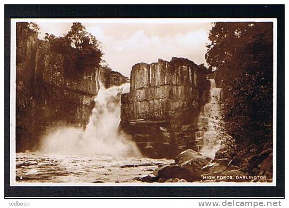 Real Photo Postcard High Force Waterfall Darlington County Durham - Ref 211 - Sonstige & Ohne Zuordnung