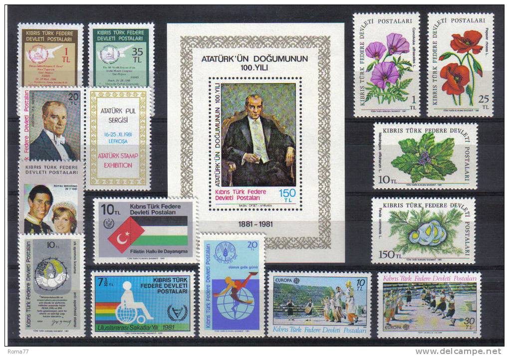 ENR62 - CIPRO TURCA , Annata 1981 Come Da Scan  *** - Unused Stamps