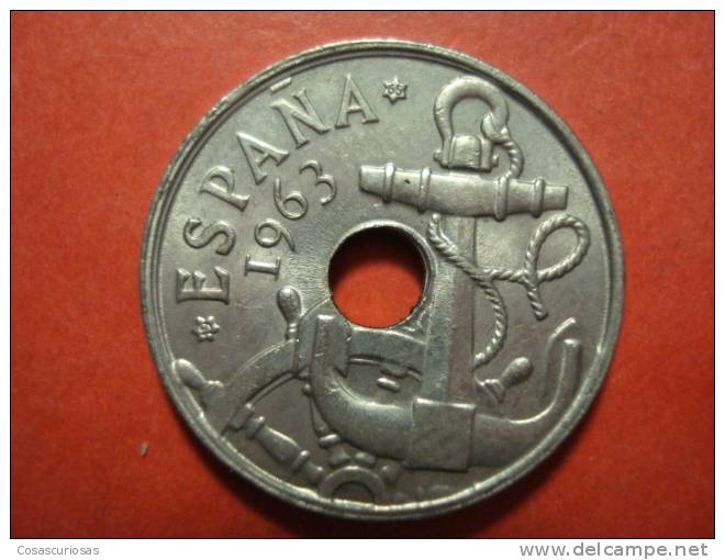 1709  ESPAÑA SPAIN ESPAGNE  50 CENTIMOS  AÑO / YEAR  1963 * 65   SIN CIRCULAR - - 50 Céntimos