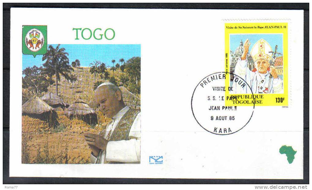 SS140 - VATICANO , Viaggio Di Giovanni Paolo 2 In Togo Bel 1985 - Briefe U. Dokumente