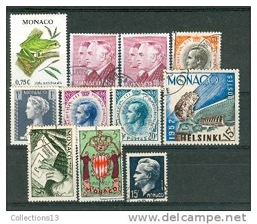 MONACO - 11 Timbres Oblitérés - Used Stamps