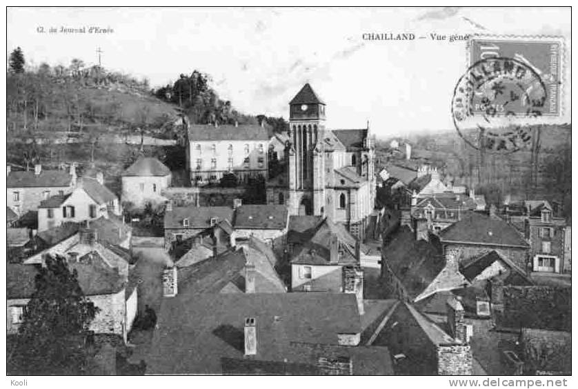 53Z83-CHA-6- CHAILLAND - Eglise  - Vue Générale - Cliché Du Journal D´Ernée - Chailland
