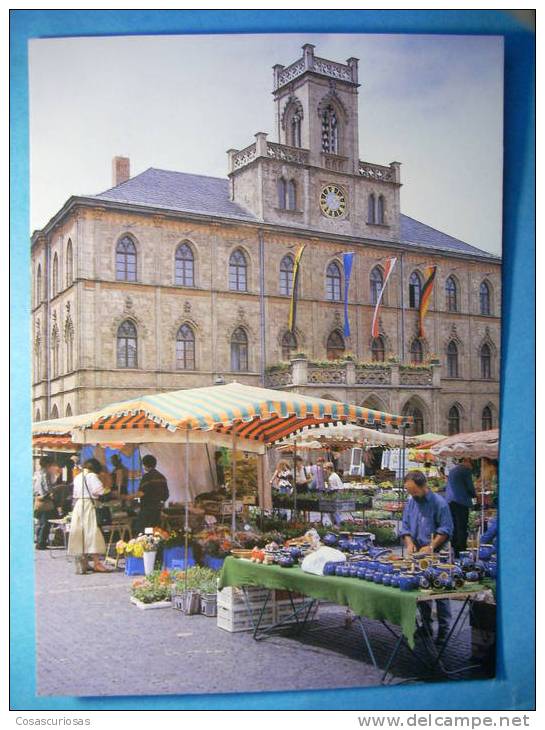 R.6035  TURINGIA  ALEMANIA GERMANY DEUTSCHLAND  WEIMAR  MARKTPLATZ UND RATHAUS  AÑOS 90  MAS EN MI TIENDA - Weimar