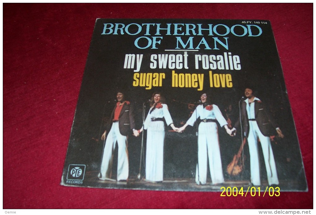 THE  BROTHERHOOD  OF  MAN          COLLECTION  DE  4  /  45  TOURS  DIFFERENTS