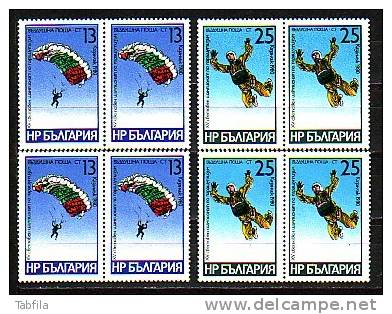 BULGARIE - 1980 - 15 Championats Du Monde De Parachutisme - 2v** Bl Du 4 - Nuevos