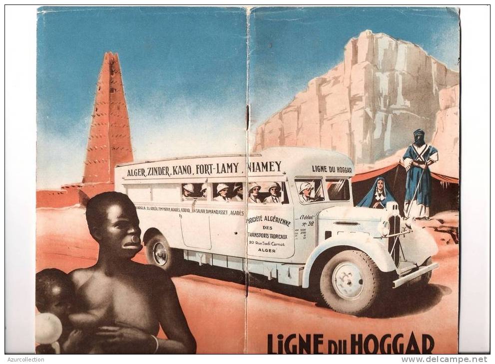 DEPLIANT AUTOBUS DU HOGGAR - Publicités