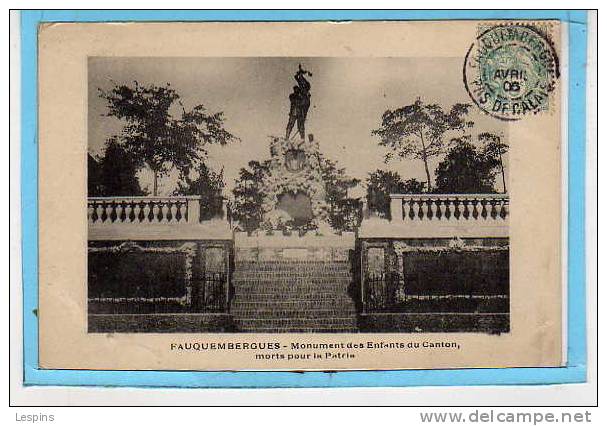 FAUQUEMBERGUES --  Monument Des Enfants Du .... - Fauquembergues