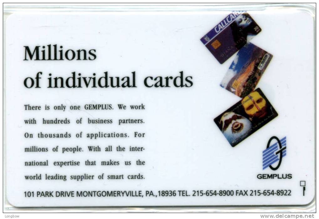 TEST TRIAL CARD GEMPLUS VERIFONE USA - [2] Chipkarten