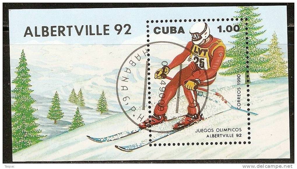 1990 Mi# Block 119 Used - 1992 Winter Olympics, Albertville - Used Stamps