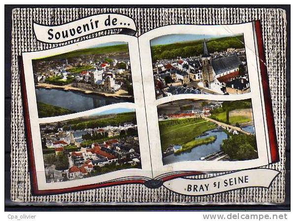 77 BRAY SUR SEINE Multivue, Vue Générale Aérienne, Livre, Ed Lapie 102, CPSM 10x15, 1963 - Bray Sur Seine