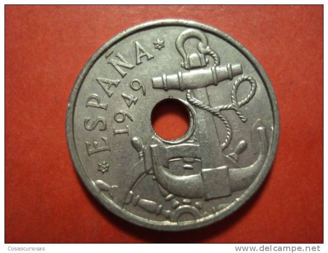 1715  ESPAÑA SPAIN ESPAGNE  50 CENTIMOS  AÑO / YEAR  1949 * 62 SIN CIRCULAR - - 50 Céntimos