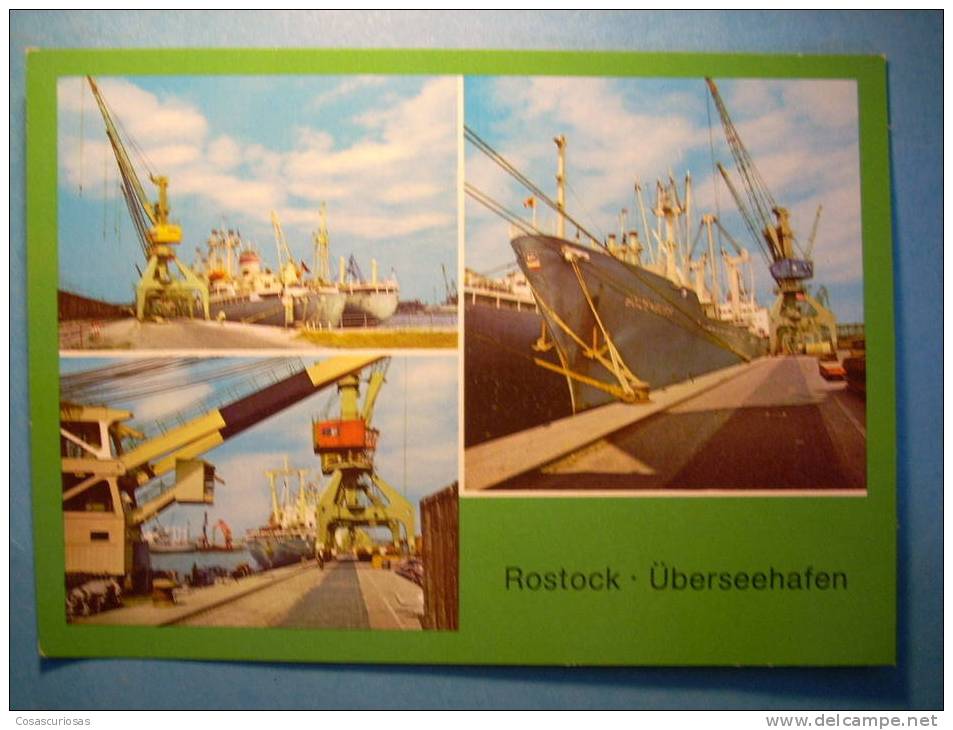 R.6083  MECKLEMBURGO-POMERANIA OCCIDENTAL  ALEMANIA GERMANY DEUTSCHLAND  ROSTOCK  ÜBERSEEHAFEN  AÑOS 80 MAS EN MI TIENDA - Rostock