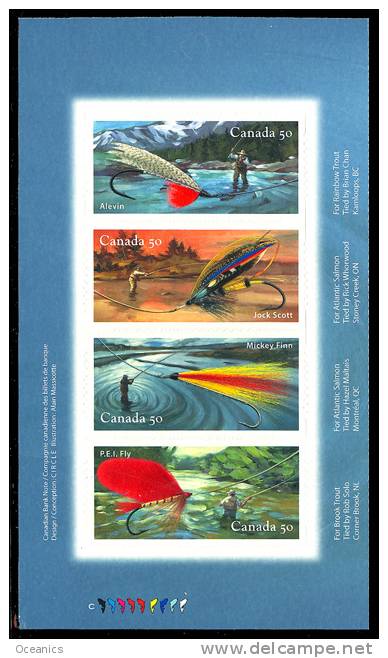 Canada (Scott No.2088 - Mouche à Pêcher / Fishing Flies)  [**] Demi Carnet / Half A Bboklet - Unused Stamps