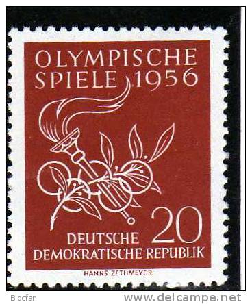 Olympiade Mit Seltenem PF Gebrochenes „ Y  “  DDR 539 II Gp. Auf Feld 44 Teilauflage ** Ca. 80€ - Estate 1956: Melbourne