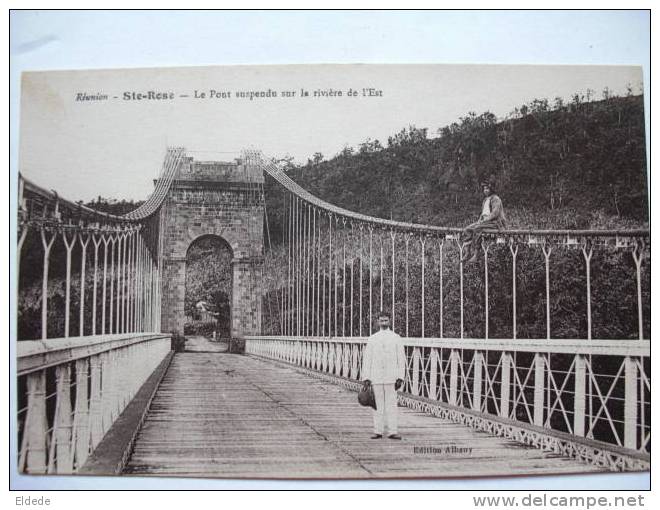 Sainte Rose Le Pont Suspendu Sur  La Riviere De L Est Suspension Bridge - Saint Denis