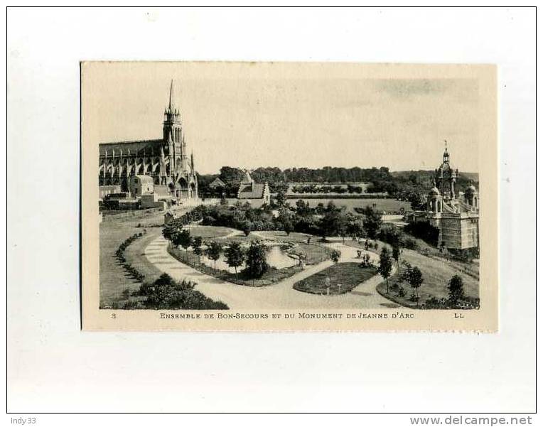 - FRANCE 76 . ENSEMBLE DE BON-SECOURS ET DU MONUMENT DE JEANNE D´ARC  . - Monuments