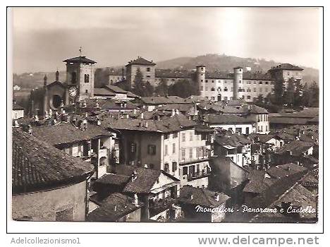 11496)cartolina Illustratoria  Moncalieri -   Panorama E Castello - Marcophilia