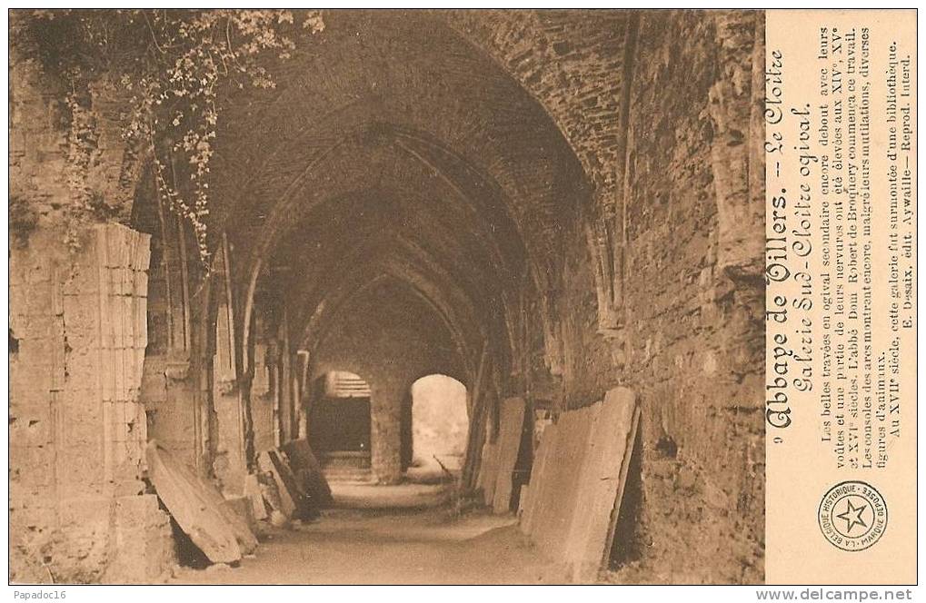 B - BW - Abbaye De Villers - Le Cloître - Galerie Sud - Cloître Ogival - éd. E. Desaix (La Belgique Historique N° 9) - Villers-la-Ville