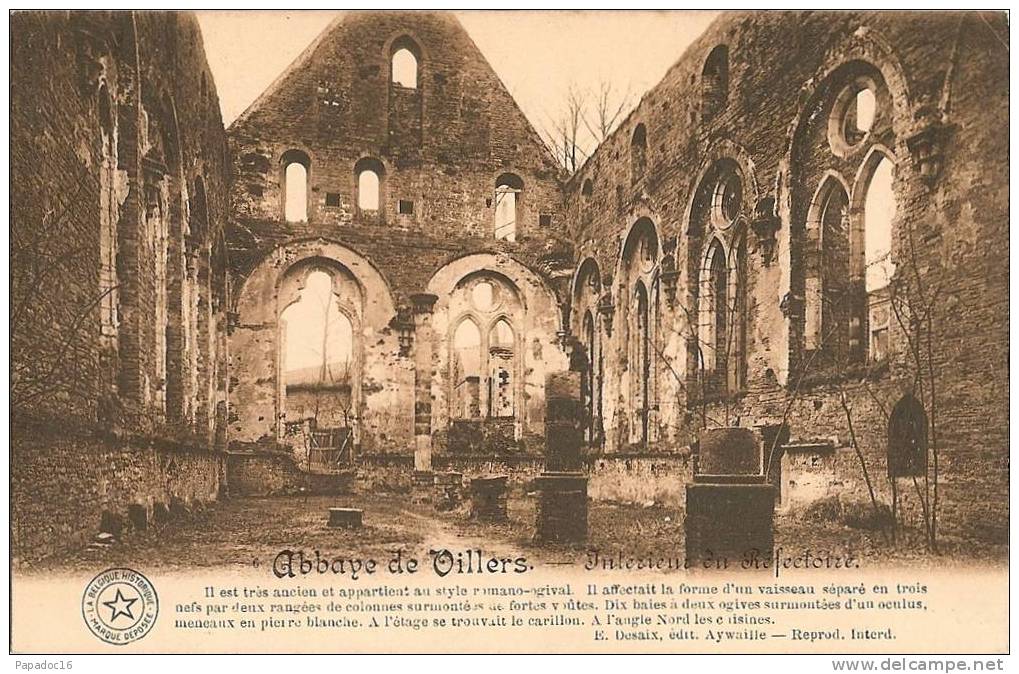 B - BW - Abbaye De Villers - Intérieur Du Réfectoire - éd. E. Desaix (La Belgique Historique N° 6) - Villers-la-Ville
