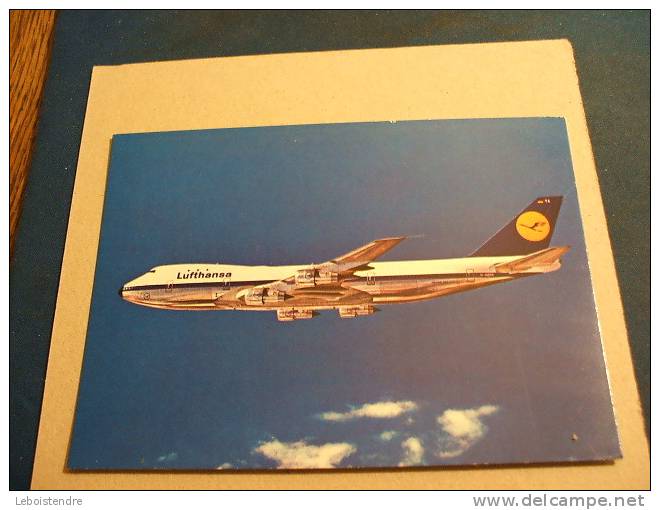 CPM THEME AVIATION    LUFTHANSA :   BOEING  JET 747  NON VOYAGEE - 1946-....: Moderne