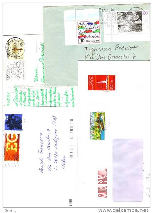 STORIA POSTALE 21 LETTERE E CARD VIAG - Brieven En Documenten