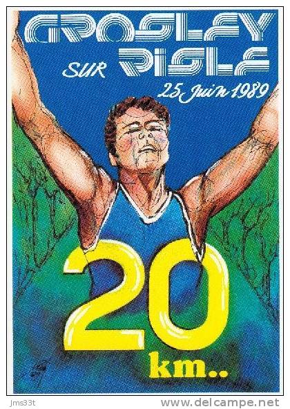 CPM - 20 Km De GROLSLEY Sur RISLE - 1989 - Ill. : Etienne Quentin - Athletics