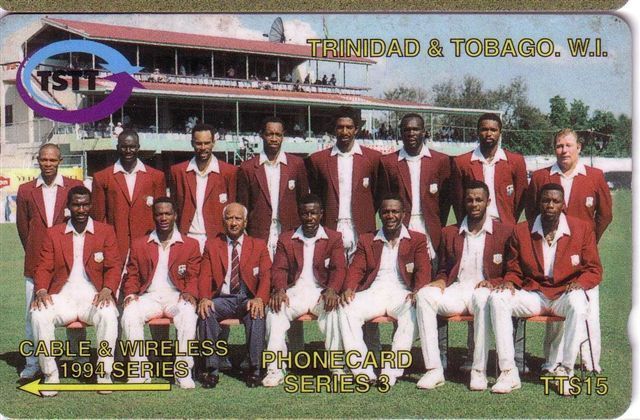 CRICKET TEAM 1994. ( Trinidad & Tobago - Code 8CTTC.../B  )  -  Card Is Not In Perfect Condition - See Scan - Trinidad & Tobago