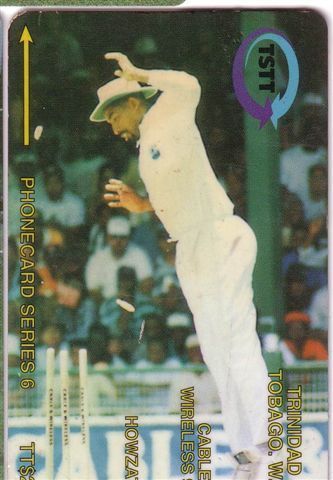 CRICKET - Howzat ! ( Trinidad & Tobago - Code 62CTTB.../B ) ** Damaged Card - See Scan Before Biding - Trinidad & Tobago