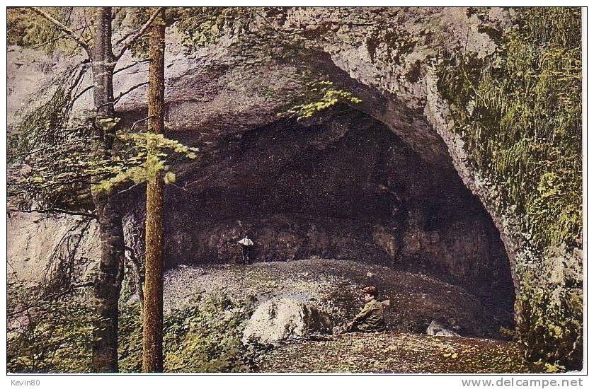 SUISSE VAUD Vallorbe La Grotte Aux Fées Cpa Animée - Vallorbe