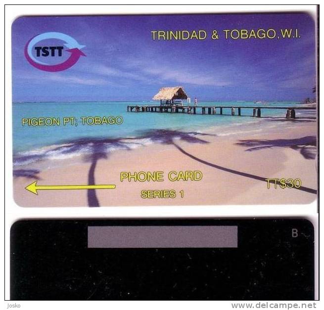 SPECIALITY  - Card Without Control Number ( Trinidad & Tobago ) * Pigeon Pt; Tobago * Rarity Rare RRR - Trinidad & Tobago