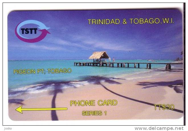 SPECIALITY  - Card Without Control Number ( Trinidad & Tobago ) * Pigeon Pt; Tobago * Rarity Rare RRR - Trinidad & Tobago