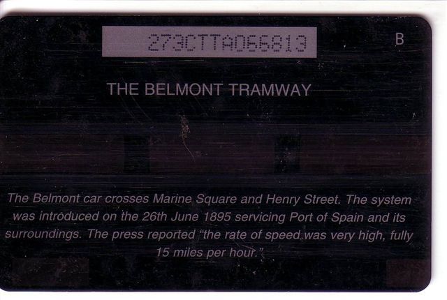 THE BELMONT TRAMWAY  ( Trinidad &Tobago Code 273CTTA.../B ) * Train Trains Railway Trolley Tramcar Tram Double Decker - Trinidad & Tobago