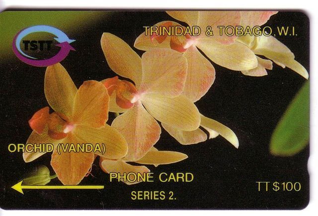 ORCHID VANDA  ( Trinidad & Tobago - Code 5CTTD.../C ) * Orchids Orchidee Orquídea Orchidea * Flower Fleur Flowers Fleurs - Trinidad & Tobago