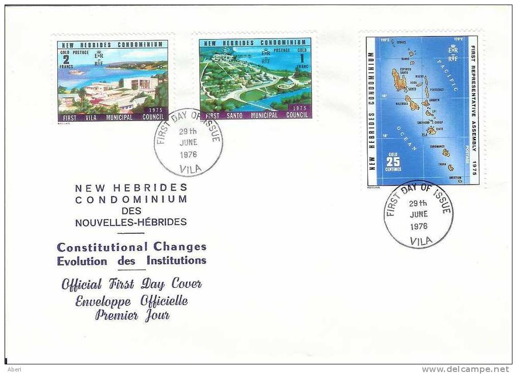 FDC 69  NEW HEBRIDES - POSTE 435 At 437 - - FDC