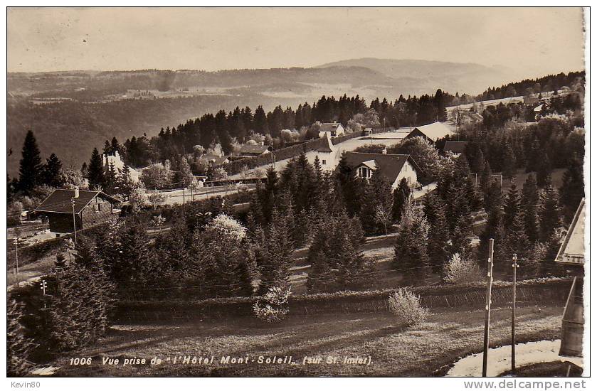 SUISSE BE Saint Imier Vue Prise De L'Hôtel Mont Soleil - Saint-Imier 