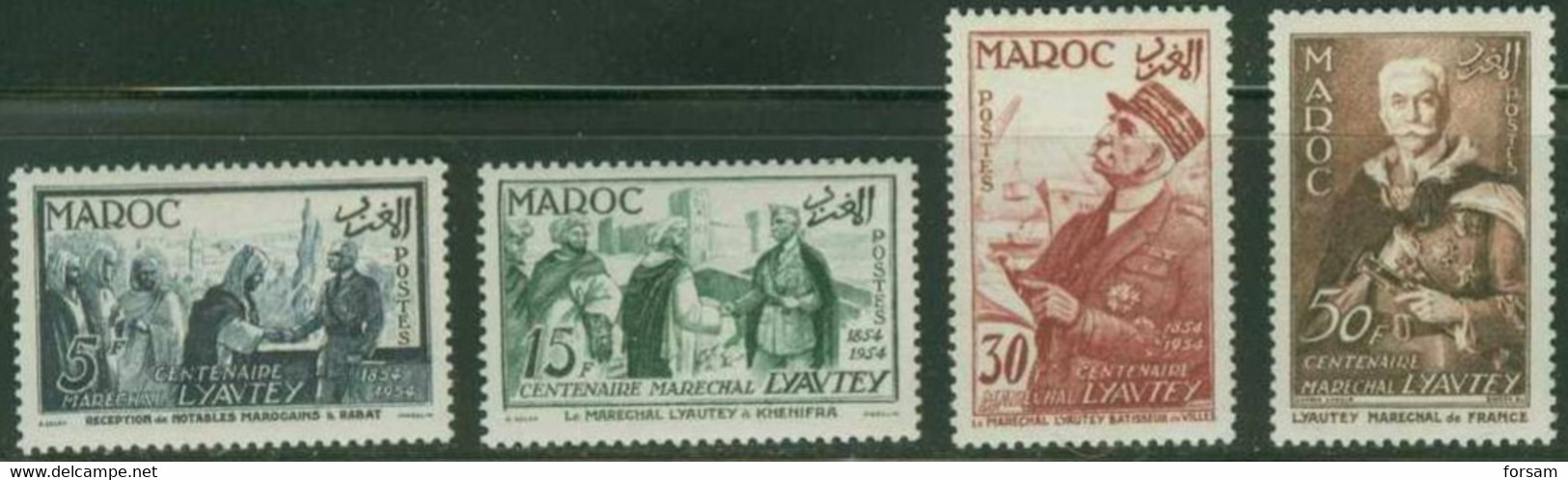 MOROCCO..1954..Michel # 376-379...MLH...MiCV - 10 Euro. - Ongebruikt