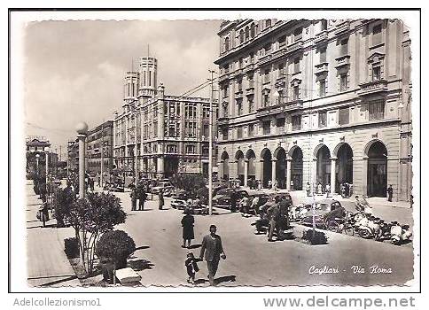 11526)cartolina Illustratoria  Cagliari - Via Roma - 1946-60: Storia Postale